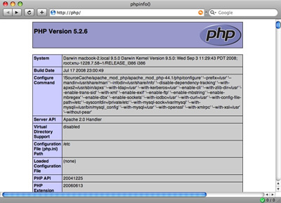 phpinfo